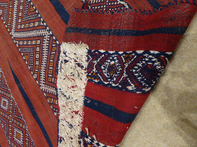 Red ground Afghan rug - Image 2 of 2