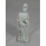 A Chinese Blanc de Chine Guanyin, H.32cm,