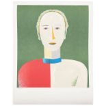 Kazimir Malevich (Russian/Ukrainian, 1879-1935), portrait, lithograph, unsigned, unframed,