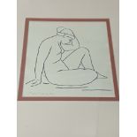 Contemporary Polish School, two pair of nude drawings, pastel, signed in pencil and dated lower