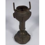 A Japanese bronze incense burner, H.22cm