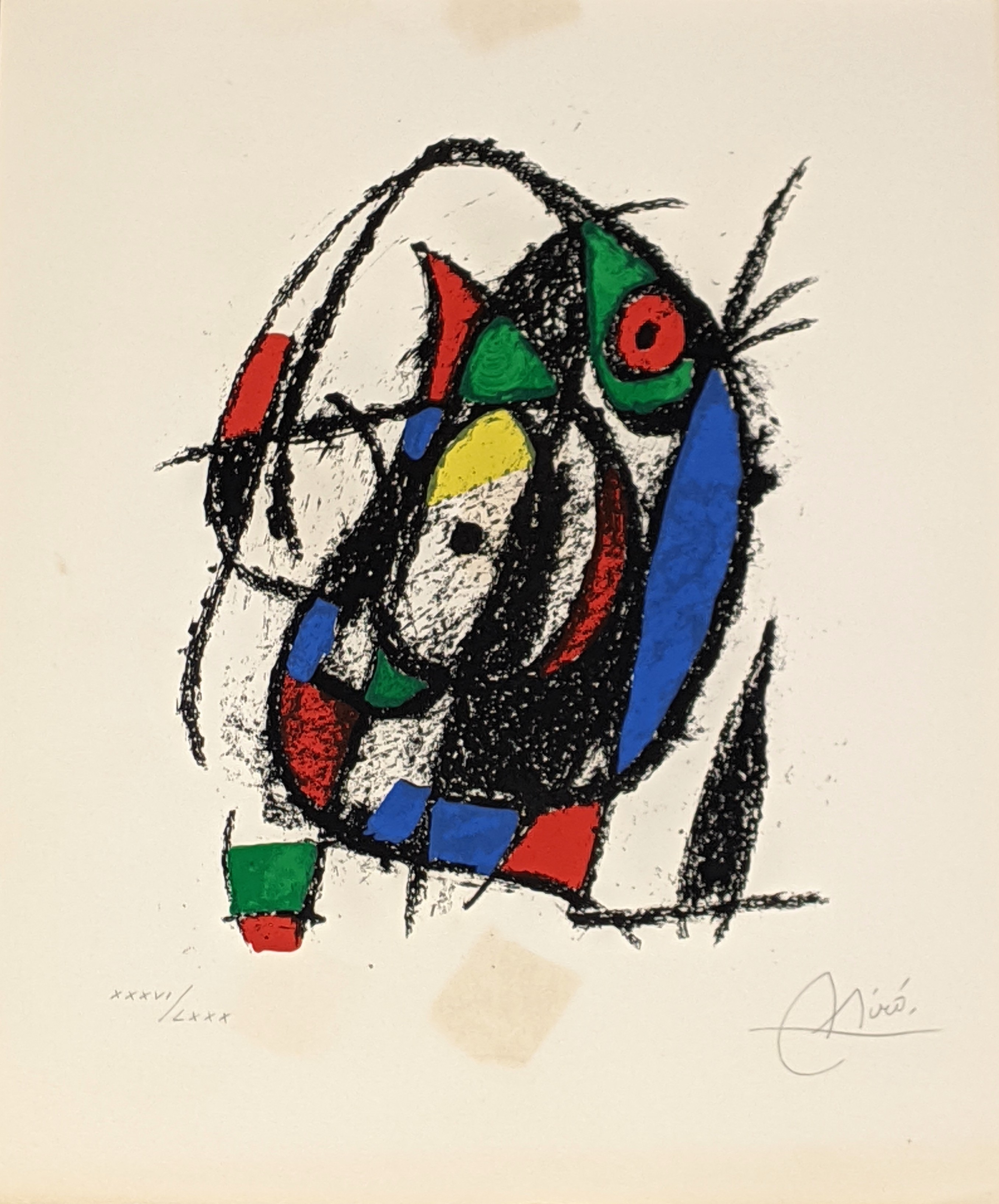 Joan Miro (Spanish, 1893-1983), Lithographs II: one plate, lithograph, 1975, signed in pencil,