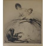 Louis Icart (French, 1888-1950), Bewilderment, etching with aquatint, signed in pencil, H.47cm W.