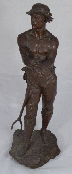 Charles Octave Levy (French, 1820-1899), Le Faneur, bronze, base inscribed 'Faneur, C H Levy and