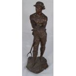 Charles Octave Levy (French, 1820-1899), Le Faneur, bronze, base inscribed 'Faneur, C H Levy and