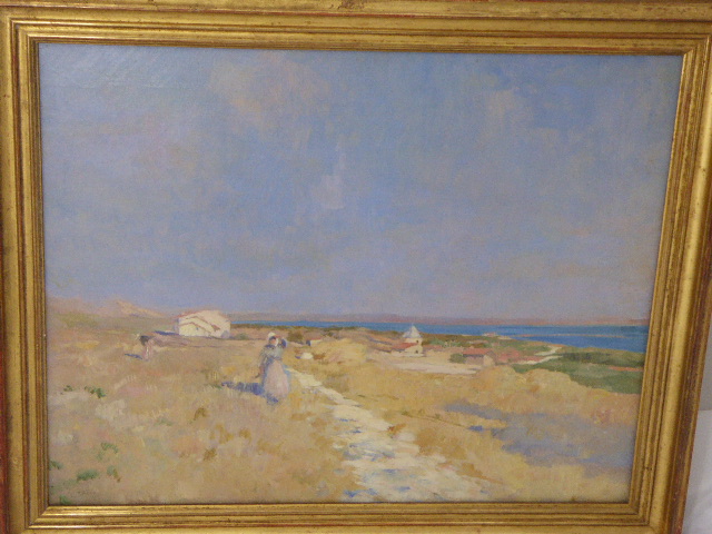 Raymond Allegre (1857-1933) Paysage de Camargue, oil on canvas, signed lower left, H.60cm, W.74cm, - Image 3 of 3