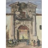 James Miller R.S.A. R.S.W. (Scottish, 1893-1987), Entrance to the Bullring, Ronda, watercolour,