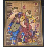 Dorit Levi (Israeli, b.1952), Staccato and Legato, serigraph, E.A. 12/50, signed, Judaica