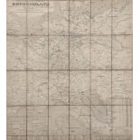 After G.Hanser, 19th century map of Deutschland, showing postal and train routes across Germany,