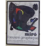 Joan Miro (Spanish, 1893-1983), 1974 l oeuvre graphique poster, H.73cm W.54cm