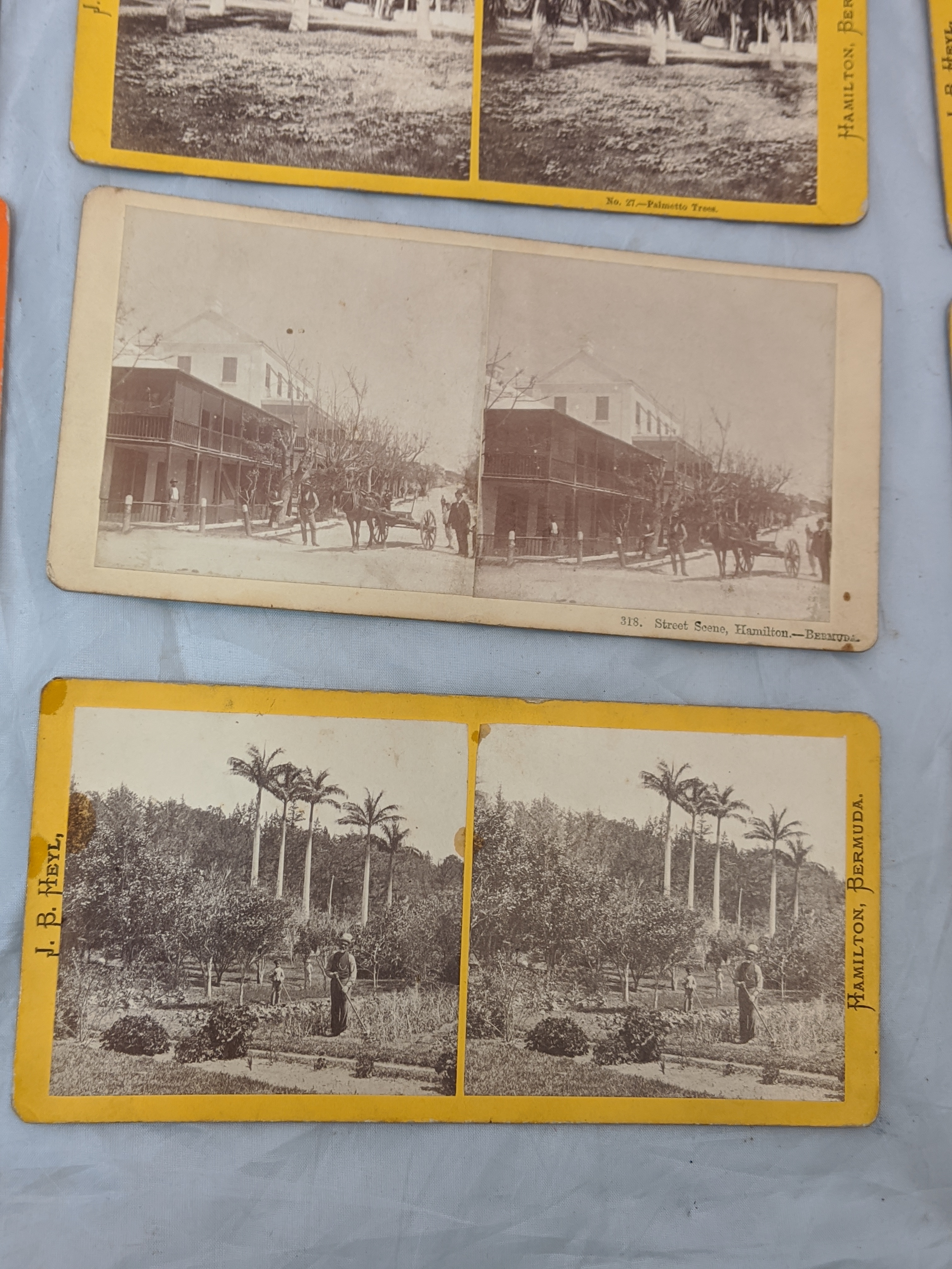 A collection of 49 stereocards of Bermuda, scenes include Hamilton, St.Georges, Ireland Island, - Image 8 of 10