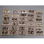 A collection of 30 photographic stereocards. Monaco, Hong Kong, Naples, Genoa