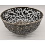 A late 19th century Chinese silver bamboo bowl by Wang Hing & Co., hallmarked to base, 325g H.8cm