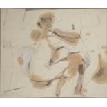 Wendy Lawrence (20th century British), Figure Drawing, 1977, mixed media, H.76.1cm W.55.8cm