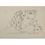 Henri Matisse (French, 1869-1954), Portrait of Lady (L6), chromo lithograph, signed within the