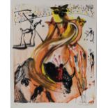 Salvador Dali (Spanish, 1904-1989), Butterfly and The Bullfighter, 1970s, lithograph, signed in