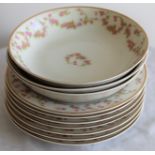 A set of late 19th century Limoges bowls and plates