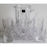 A set of Royal Doulton crystal lemonade set