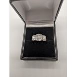 9ct white gold diamond ring