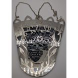 A silver Torah breastplate, engraved, marked Sterling 925, Judaica interest H.25.5cm
