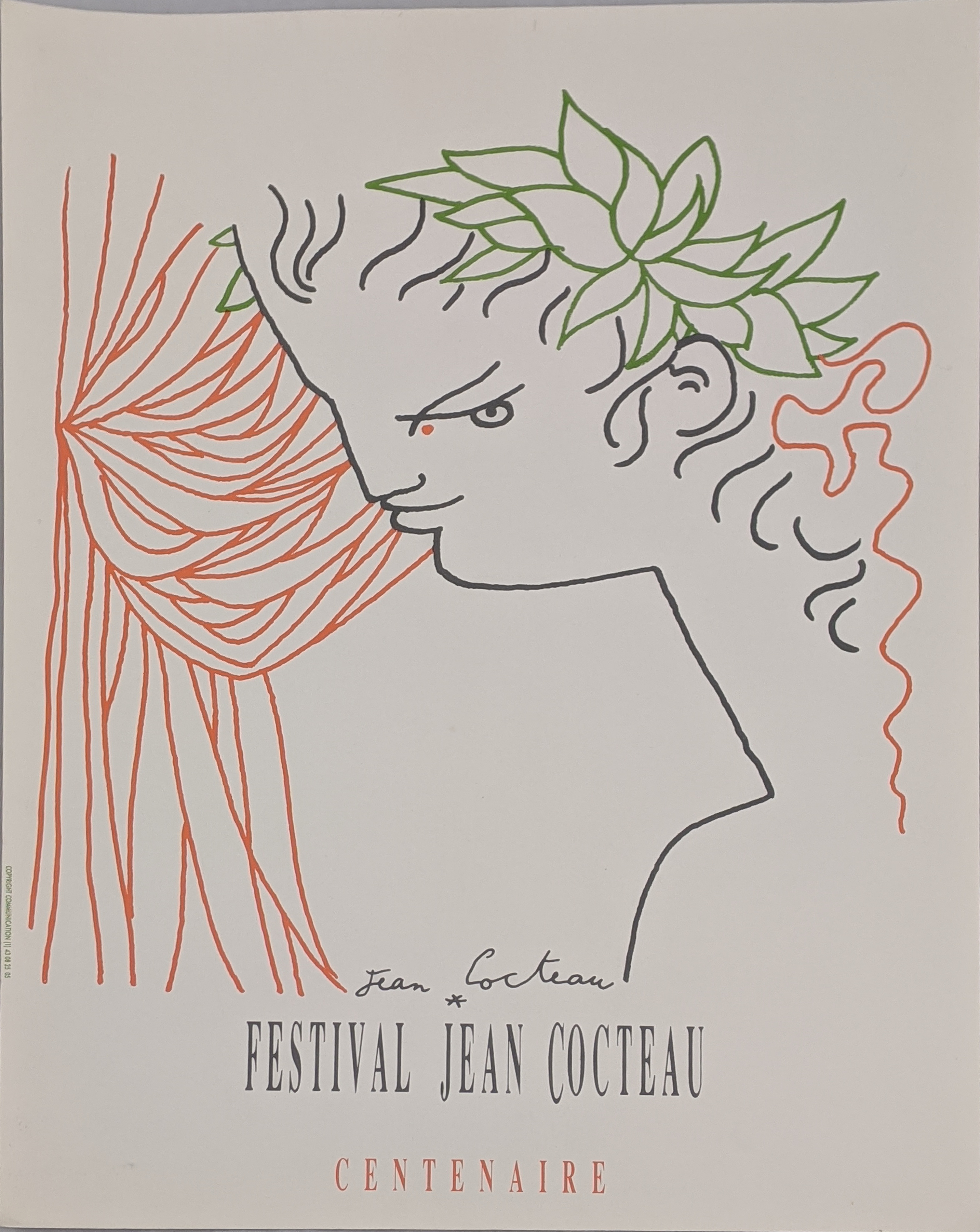 Jean Cocteau (French, 1889-1963), Festival Centenaire, original lithograph poster, unframed H.56cm