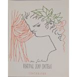 Jean Cocteau (French, 1889-1963), Festival Centenaire, original lithograph poster, unframed H.56cm