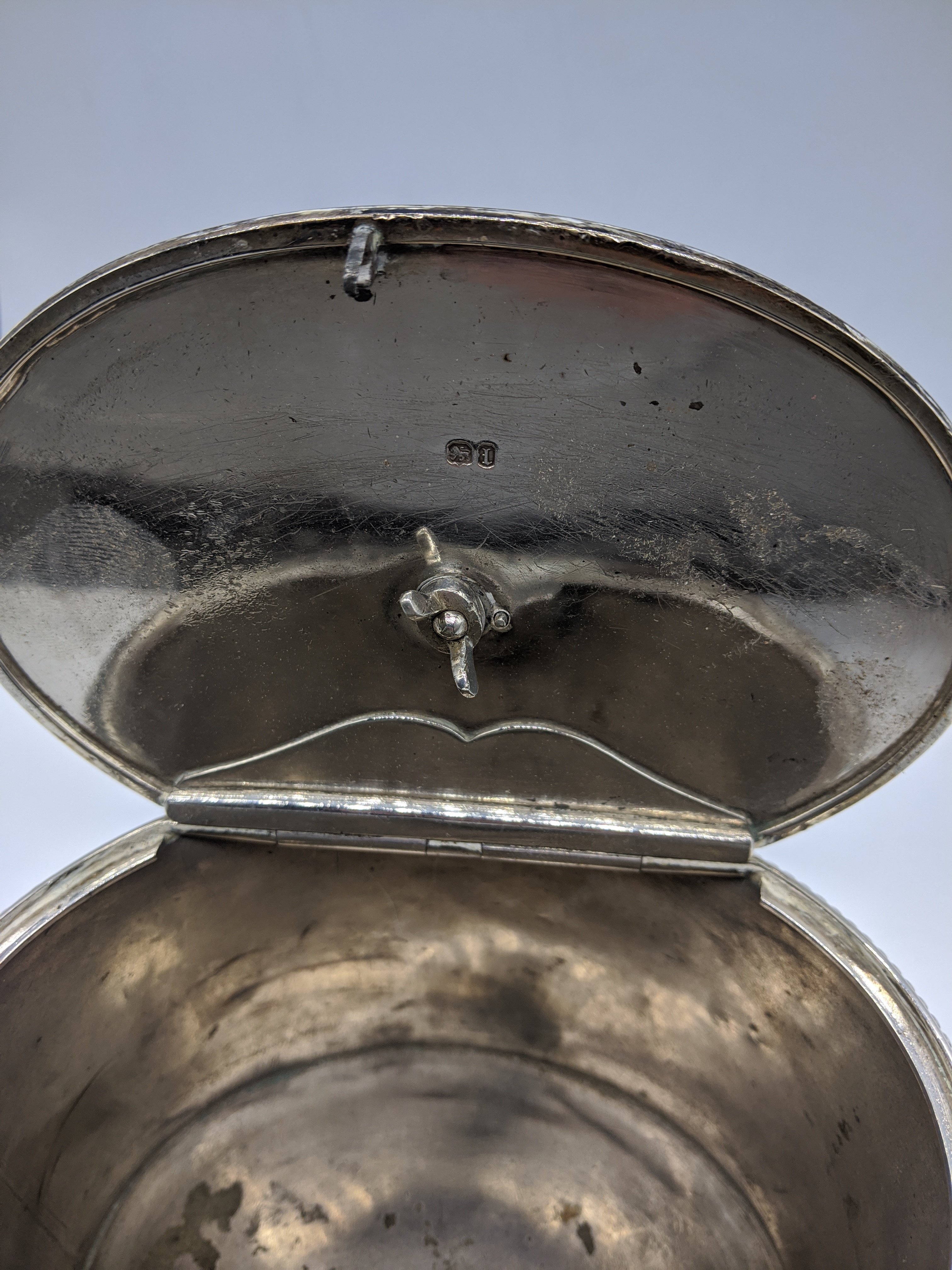 A Victorian silver tea caddy,vacant cartouche, hallmarked London 1866, maker Robert Harper, 548g, - Image 4 of 4