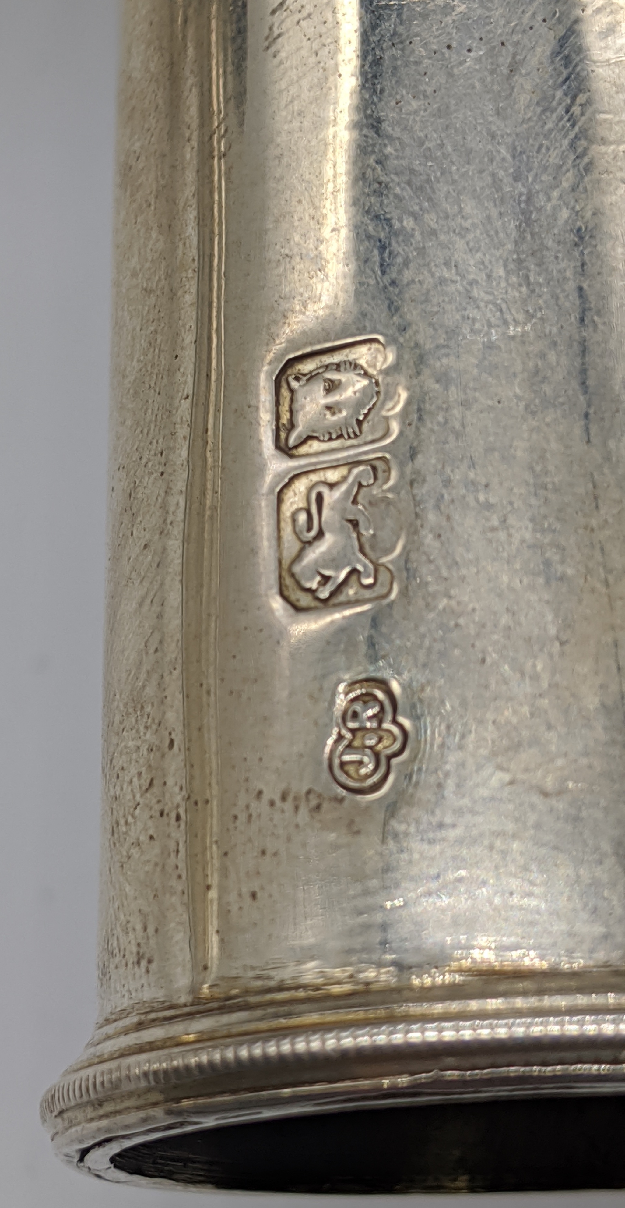 A pair of silver Rimonim (Torah bells), hallmarked London, 1080g, Judaica interest, L.38cm - Image 2 of 6