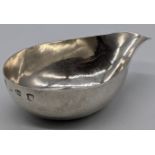 A George II silver pap boat, hallmarked London, 1751, indistinct maker mark, initialled to base,