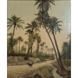 A.Azzazo (20th century Continental School), A Desert Scene, oil on canvas, signed lower right, H.