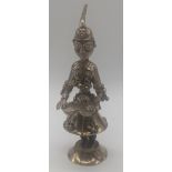 A silver Thai figure, H.18cm