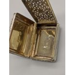 A Georgian IV silver snuff box by Thomas Spicer, gilt interior, hallmarked Birmingham, 1825,