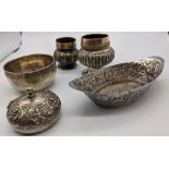 A collection of Thai and South East Asian silver, 164g (5)