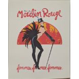 Rene Gruau, Moulin Rouge, offset lithograph poster, H.68.5cm W.50cm