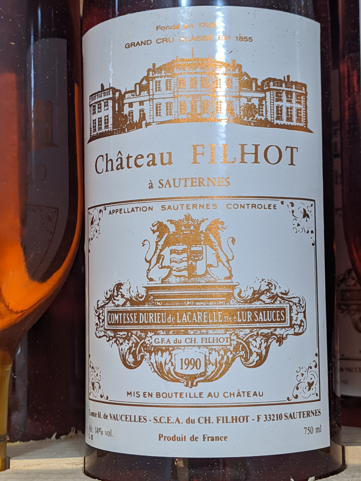 14 bottles Chateau Filhot a Sauternes 1990 - Image 2 of 2