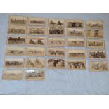A set of stereocards, South African, Boer War scenes to include Lord Roberts; the Royal Munster