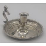 A Victorian silver chamberstick, hallmarked London, 1849, 90g, D.10cm