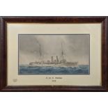 William Mackenzie Thomson (act.1870-1892), H.M.S. Peetolas, 1910, watercolour, signed lower left,