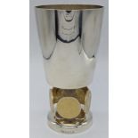 A Stuart Devlin The Bristol `600` Commemorative silver goblet, numbered 332/600, hallmarked London