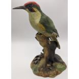 A Royal Crown Derby model of a Woodpecker, H.26cm