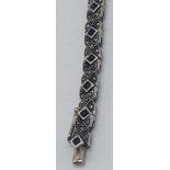 A silver Deco bracelet, stamped 925, L.19cm