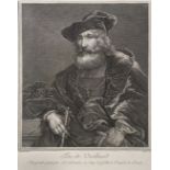 Daniel Berger (1744-1825), After Rembrandt, Fete de Viellard, engraving, circa 1780, 33.5cm x 25cm