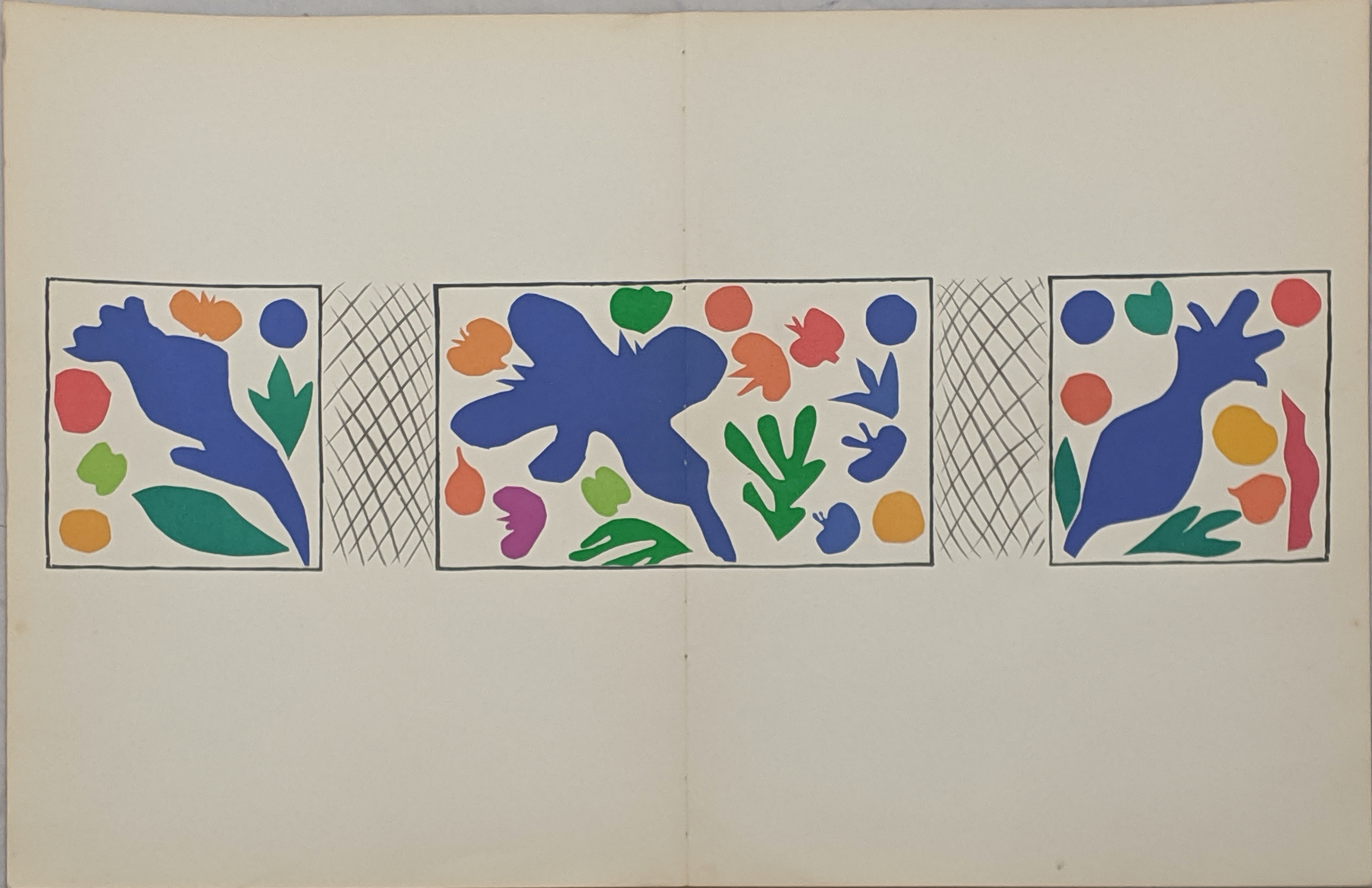 Henri Matisse (1869-1954), Coquelicots, lithograph, unsigned, H.12cm W.50cm full sheet H.35.5cm W.