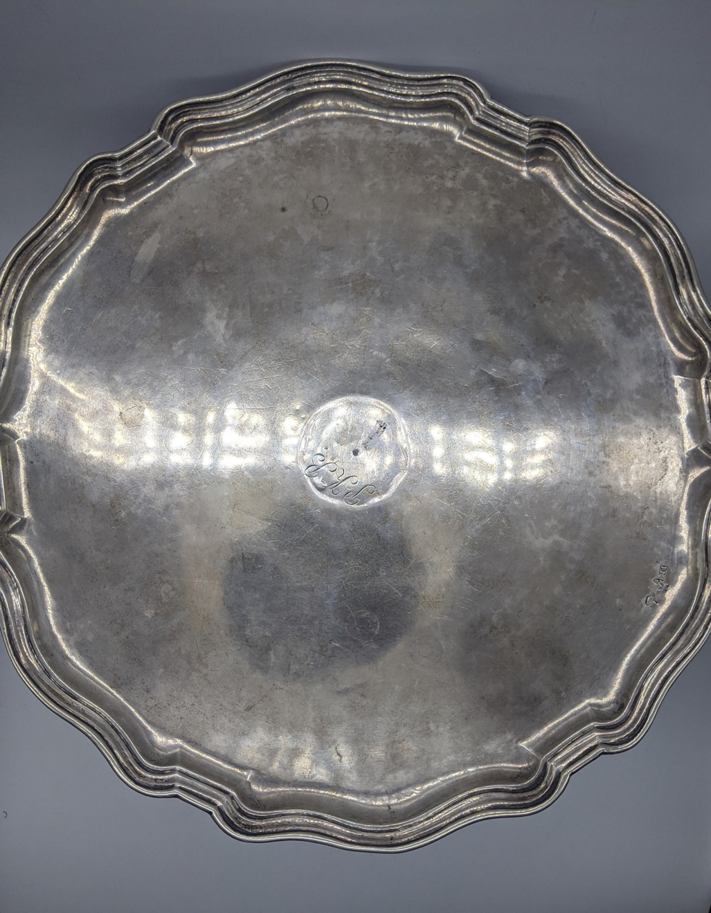 An early Maltese silver tazza, late 18th century, marks to the top, underside of top and to foot - Image 4 of 13