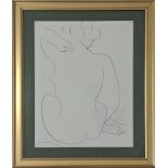 Henri Matisse (1869-1954), nude study, lithograph, signed within the plate, unframed, H38cm W.27.