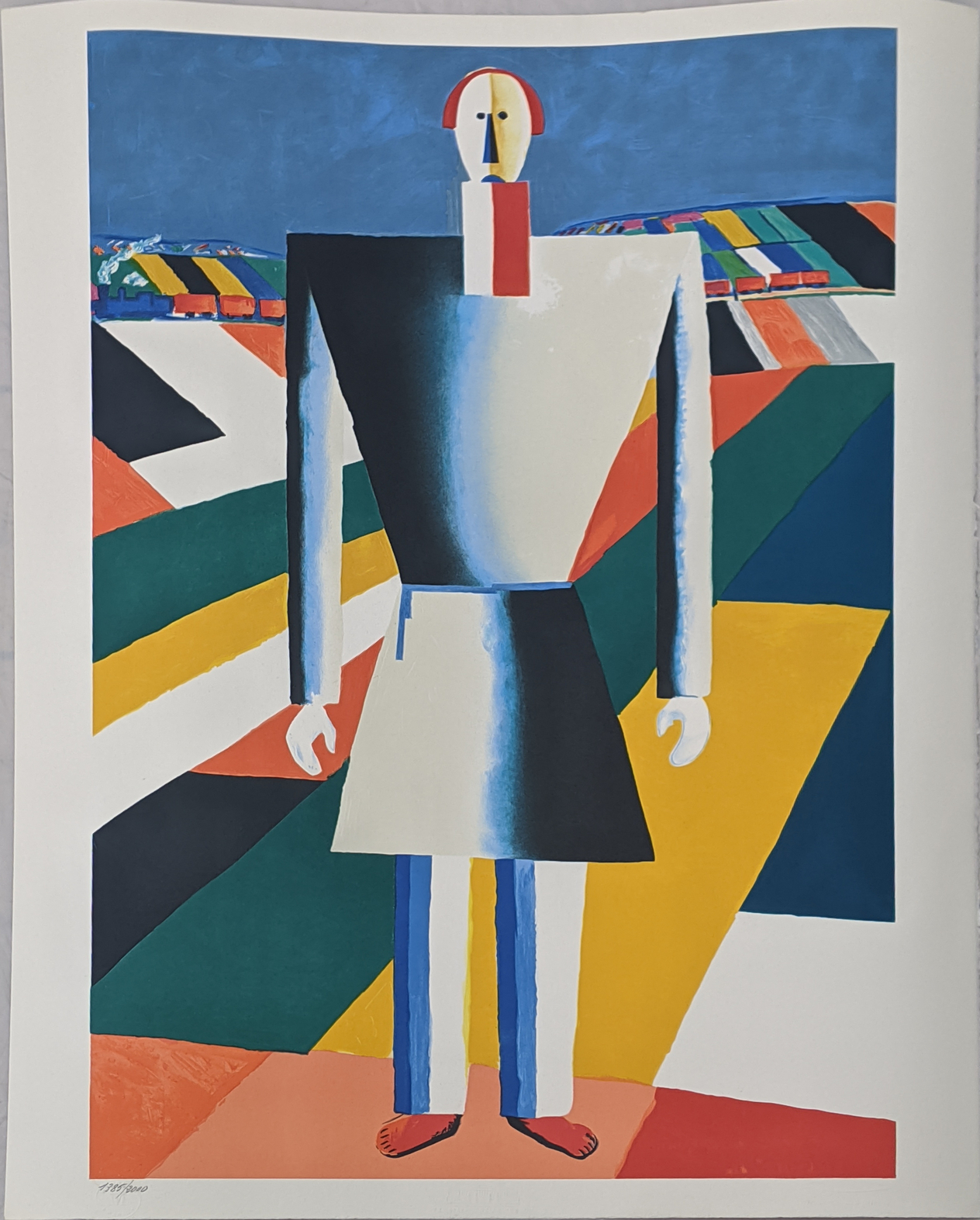 Kazimir Malevich (Russian/Ukrainian, 1879-1935), Suprematist figure, lithograph, numbered 1385/