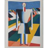 Kazimir Malevich (Russian/Ukrainian, 1879-1935), Suprematist figure, lithograph, numbered 1385/