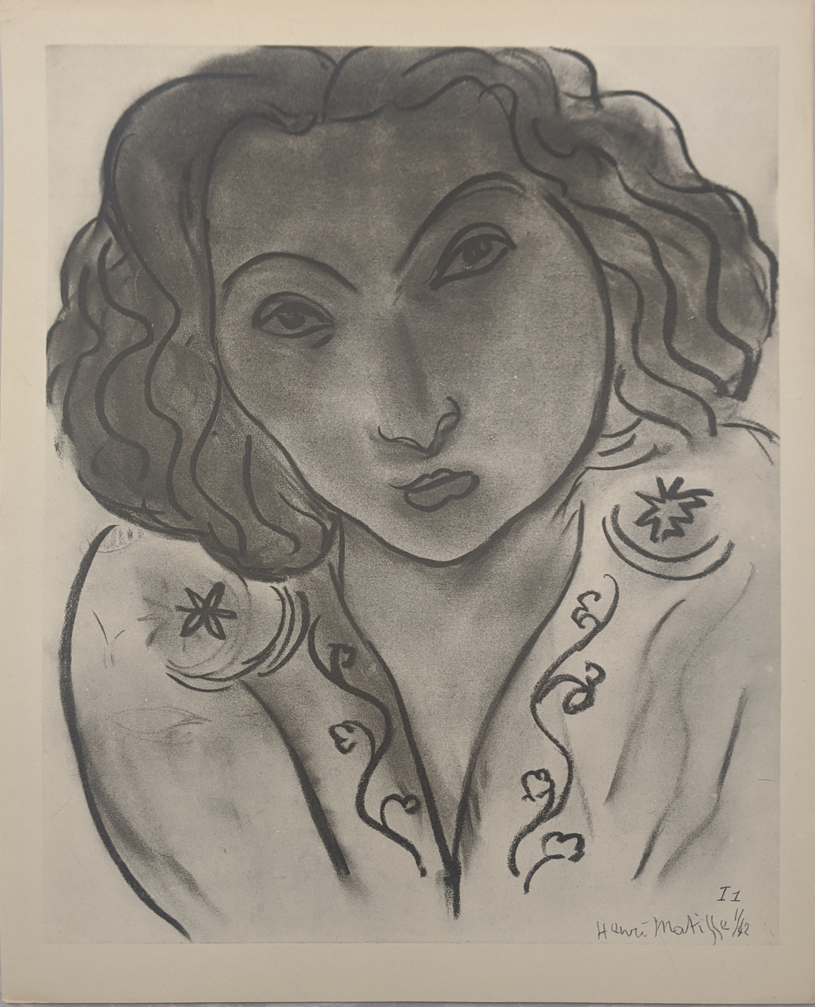 Henri Matisse (1869-1954), Portrait of a Lady (I1), lithograph, signed withinin the plate, H.29cm