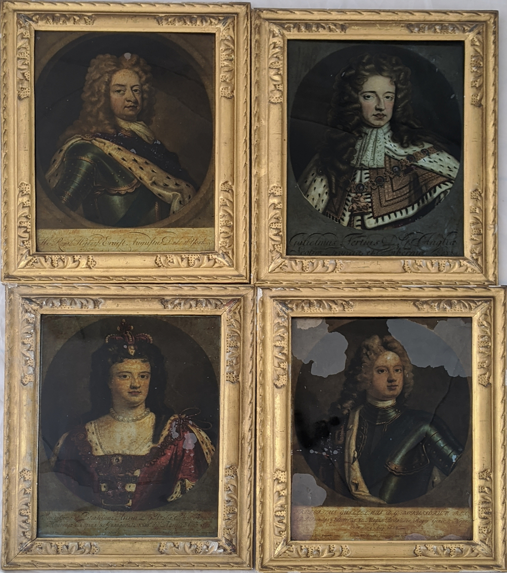 John Smith (British, 1652-1743), portraits of Queen Anne, Fridericus Guilelmus (King of Prussia),