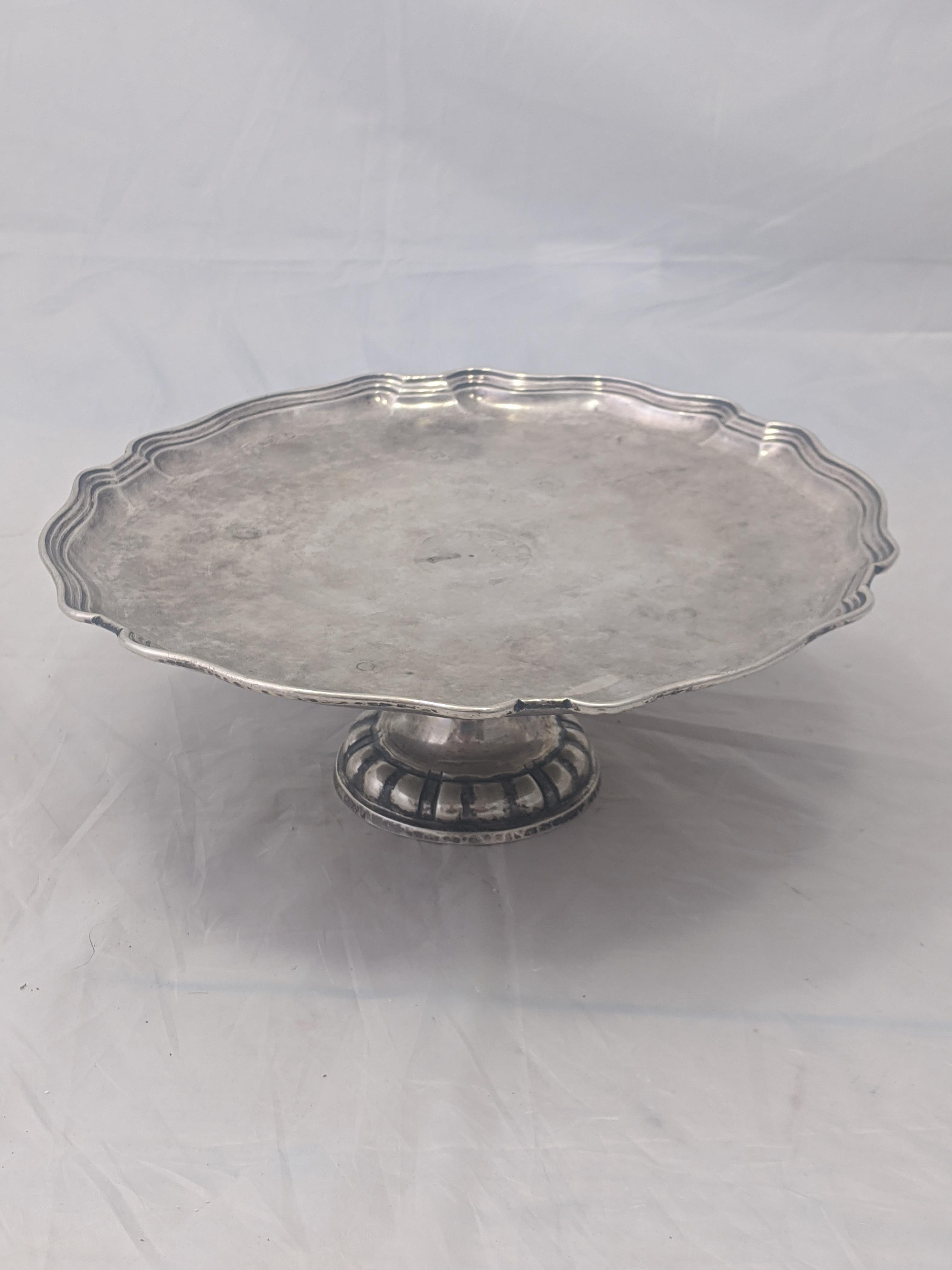 An early Maltese silver tazza, late 18th century, marks to the top, underside of top and to foot - Image 13 of 13